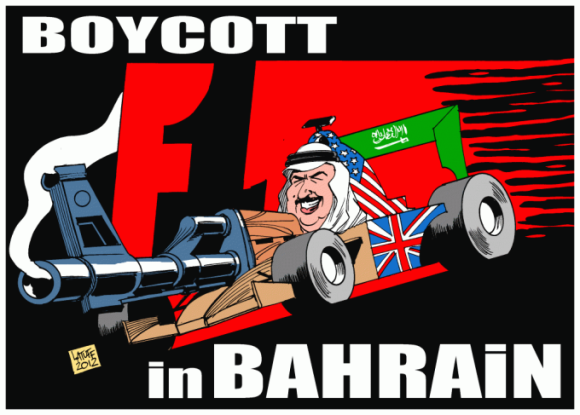 La campagna di boicottaggio del GP di F1 in Bahrain